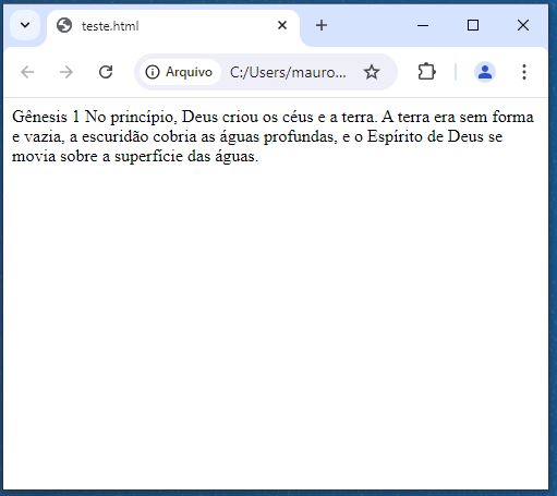 Página HTML sem marcações